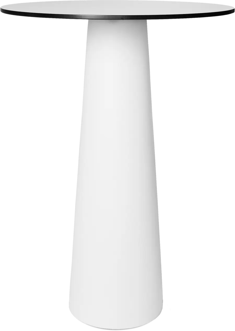 Container Table high round hpl white